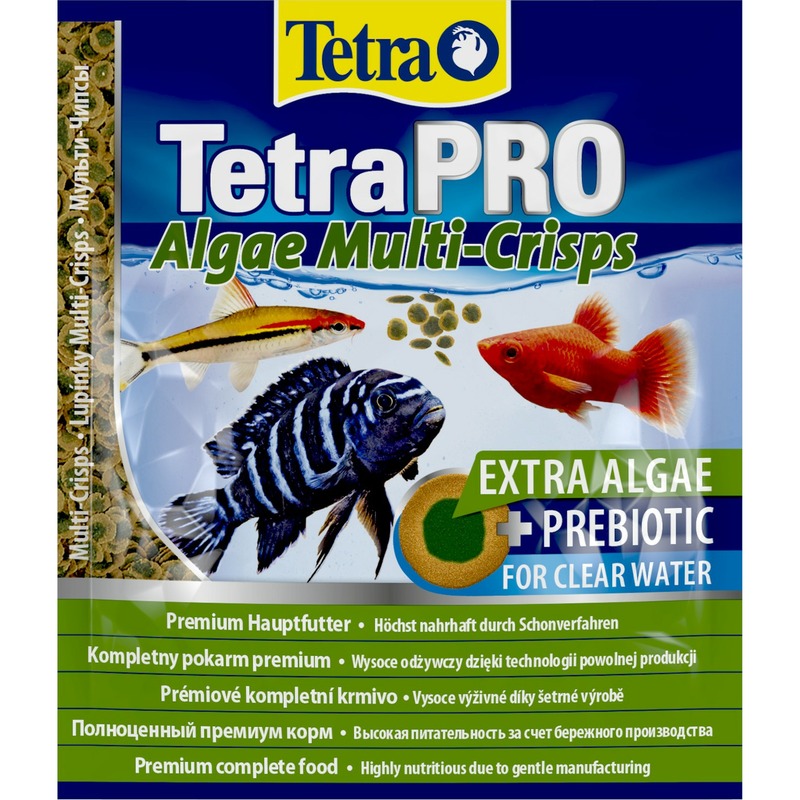 корм tetra pro algae crisps растительный для всех видов рыб в чипсах Корм Tetra Pro Algae Crisps растительный для всех видов рыб в чипсах - 12 г (саше)