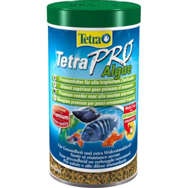 корм tetra pro algae crisps растительный для всех видов рыб в чипсах Корм Tetra Pro Algae Crisps растительный для всех видов рыб в чипсах - 500 мл