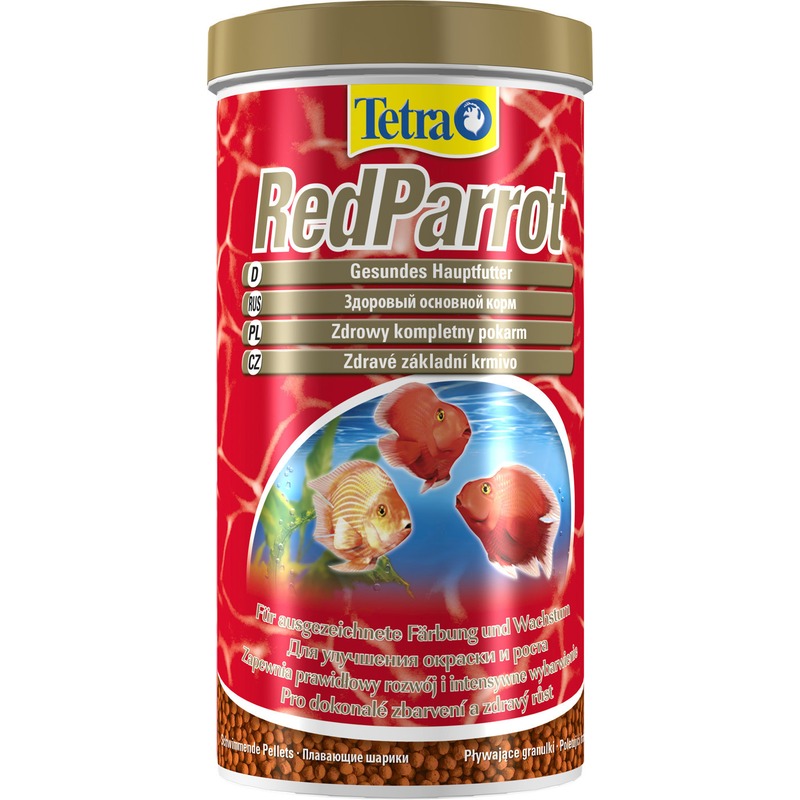 Корм Tetra Red Parrot для рыб вида красный попугай в шариках sera корм для красных попугаев red parrot 1000 мл 330 г