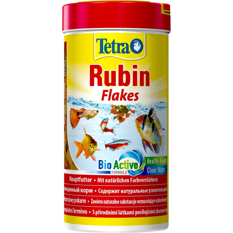 Корм Tetra Rubin для улучшения окраса всех видов рыб в хлопьях - 250 мл корм для рыб tetra rubin для улучшения окраса 1 л