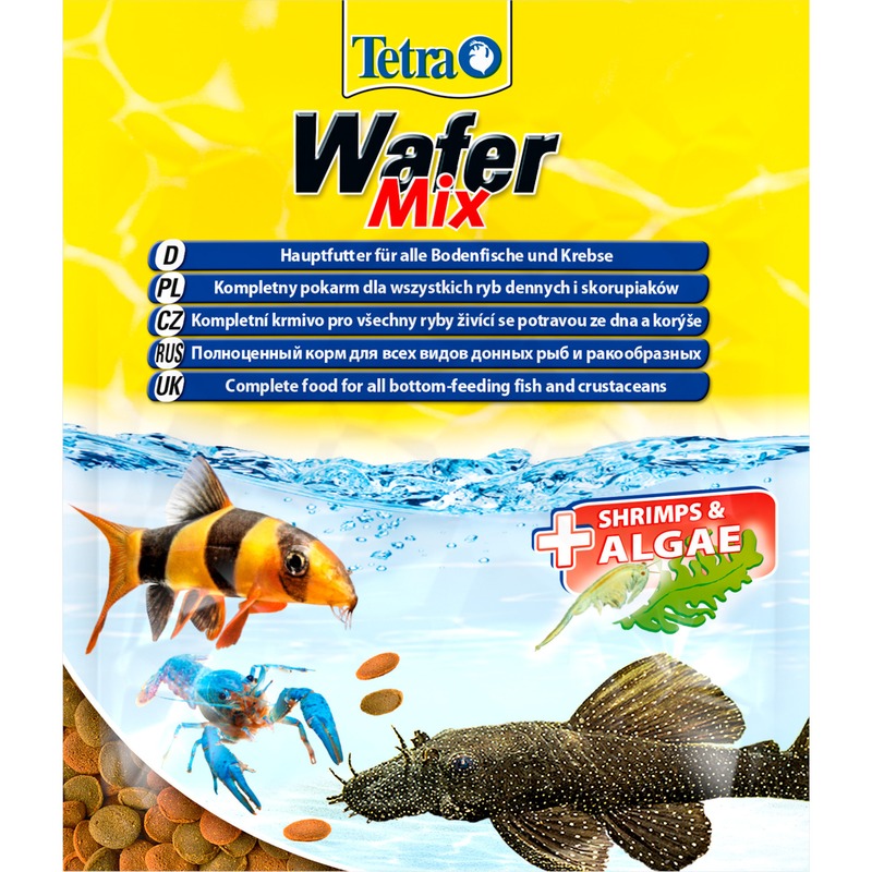 цена Корм Tetra WaferMix чипсы для всех донных рыб - 15 г (саше)