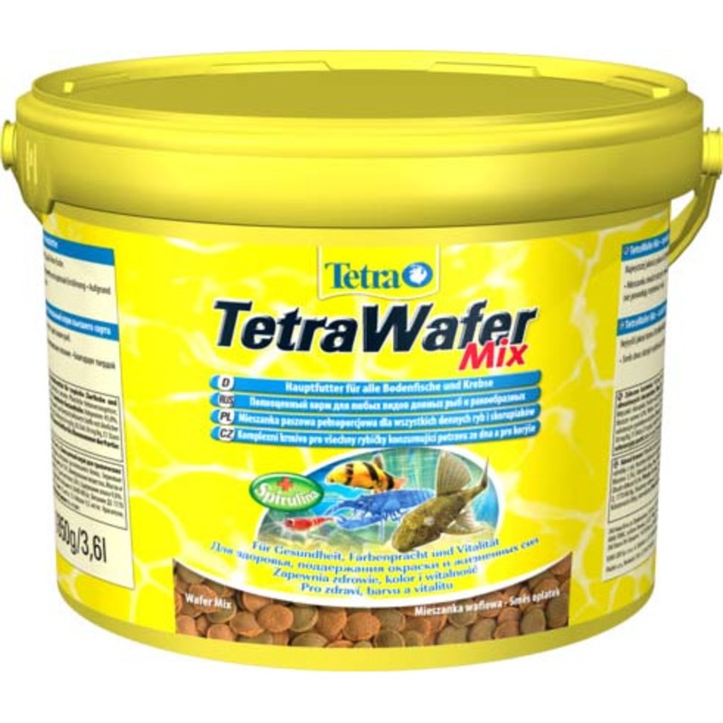 Корм Tetra WaferMix чипсы для всех донных рыб - 3,6 л tetra корма tetra корма корм для травоядных донных рыб пластинки с цукини 15 г