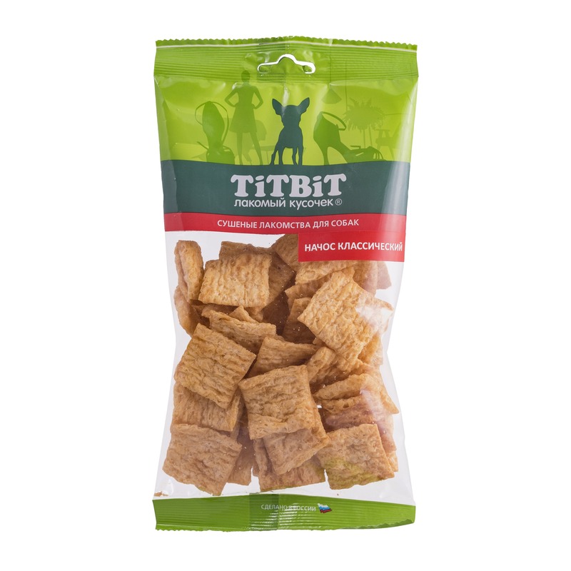 TiTBiT Начос классический для собак, золотая коллекция - 80 г titbit titbit шоколад белый с воздушным рисом для собак 20 г