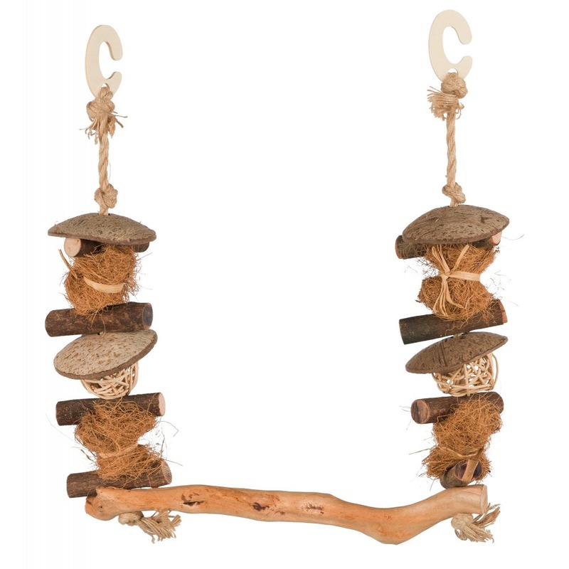 Trixie Деревянные качели, 45×30 см качели для птиц trixie деревянные цветные 20x29 см