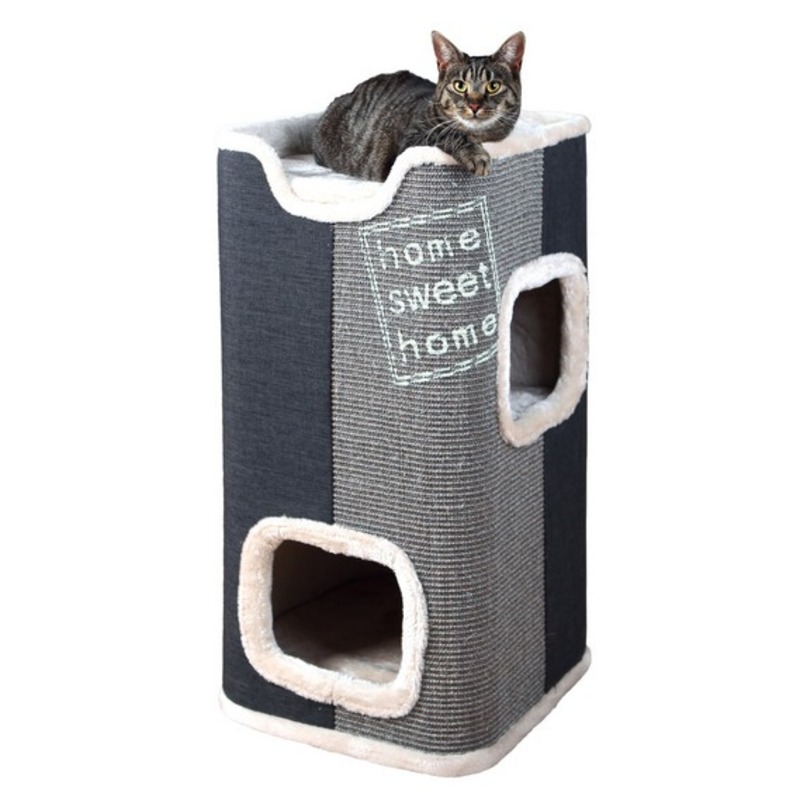Trixie Домик-башня для кошки Jorge, 78 см, серый/антрацит trixie домик для кошки malaga 109 см плюш антрацит