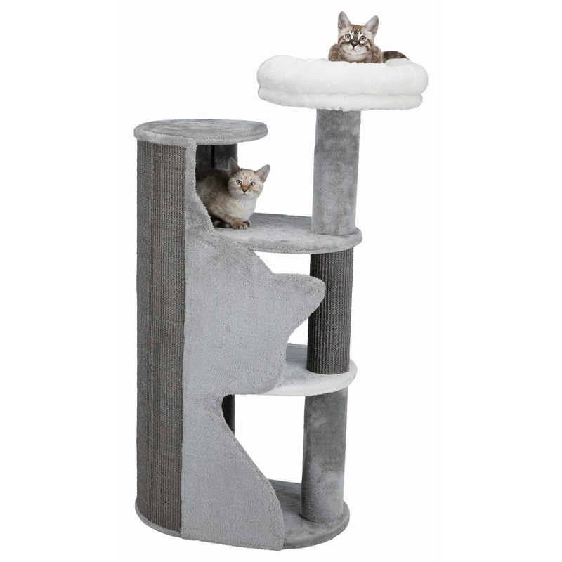 Trixie Домик для кошки Adele, 120 cм, серый/белый/серый trixie домик для кошки nigella 177 см светло серый