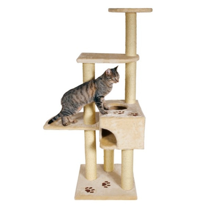 Trixie Домик для кошки Alicante, 142 см, антрацит trixie домик для кошки lugo 103 см плюш коричневый синий