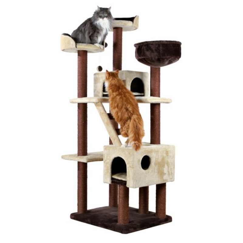 Trixie Домик для кошки Felicitas, 190 см, коричневый/бежевый trixie домик для кошки valencia 71 см бежевый