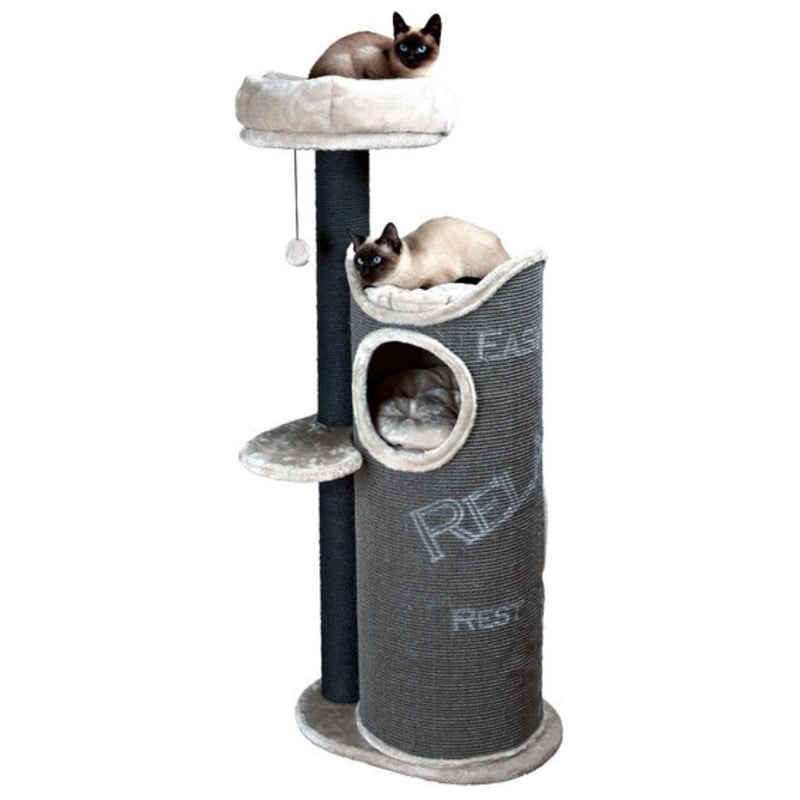 Trixie Домик для кошки Juana, 134 см, тёмно-серый/светло-серый trixie домик для кошки adele 120 cм серый белый серый