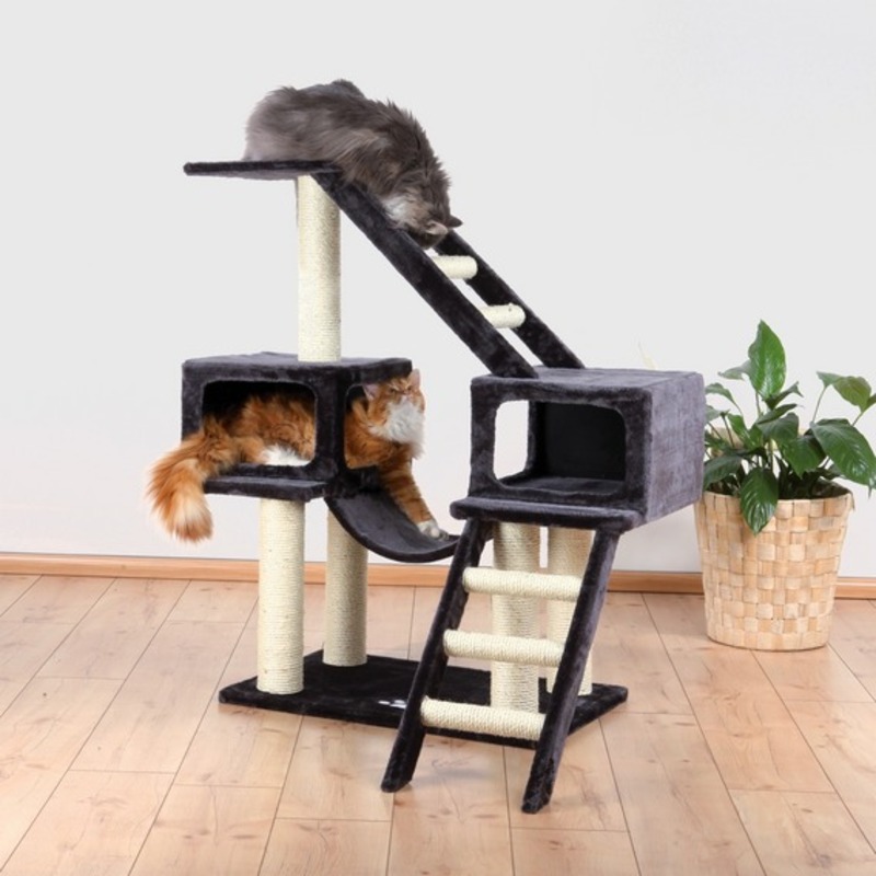 Trixie Домик для кошки Malaga, 109 см, плюш, антрацит trixie домик для кошки san fernando 106 см плюш бежевый