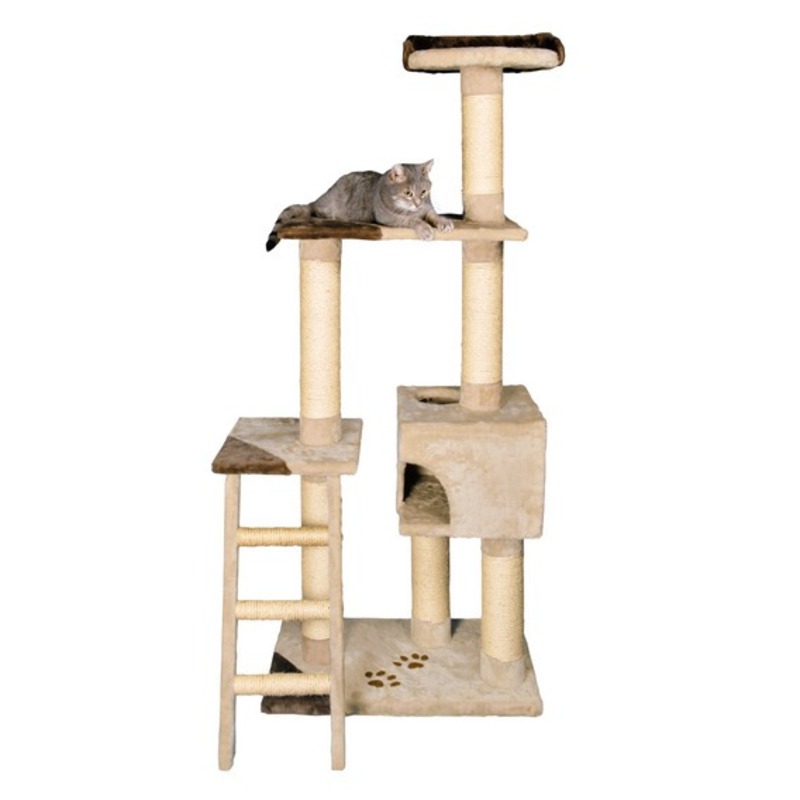 Trixie Домик для кошки Montoro, 165 см, плюш, бежевый/коричневый trixie домик для кошки fabiola 165 см серый