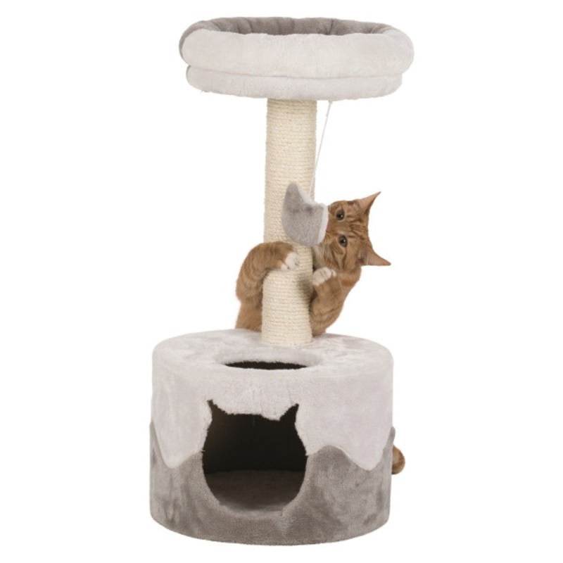Trixie Домик для кошки Nuria, 71 см, белый/серый trixie домик для кошки marlena 151 см светло серый