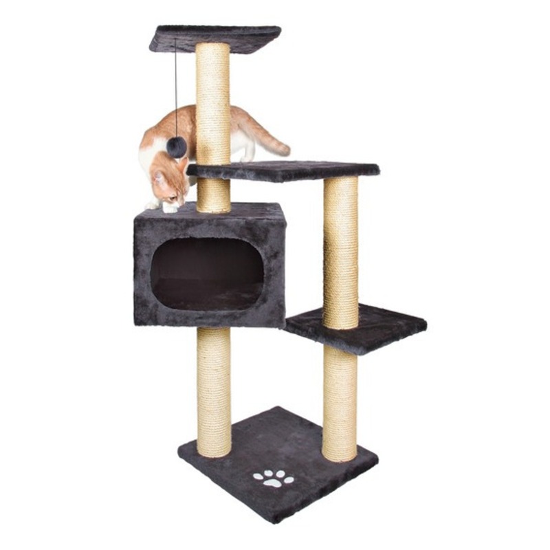 Trixie Домик для кошки Palamos, 109 см, антрацит trixie домик для кошки malaga 109 см плюш антрацит