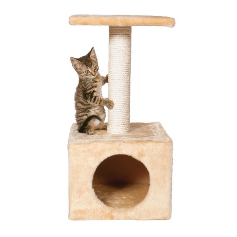 Trixie Домик для кошки Zamora, 61 см, бежевый trixie домик для кошки zamora с рисунком кошачьи лапки 61 см бежевый