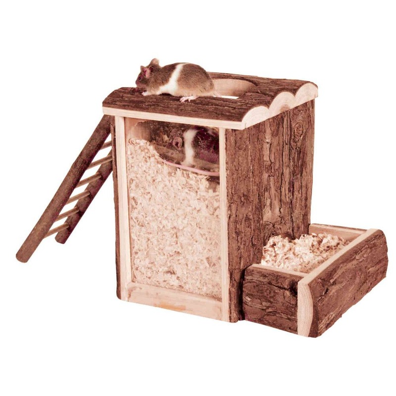 Trixie домик для мышей - 20 х 20 х 16 см для всех возрастов Китай 1 уп. х 1 шт. х 0.29 кг, цвет коричневый