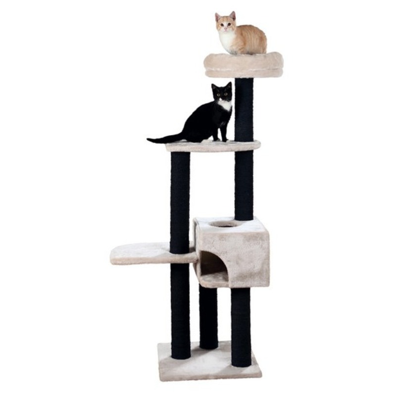 Trixie Домик-когтеточка Nita, 147 см, светло-серый trixie домик для кошки marlena 151 см светло серый