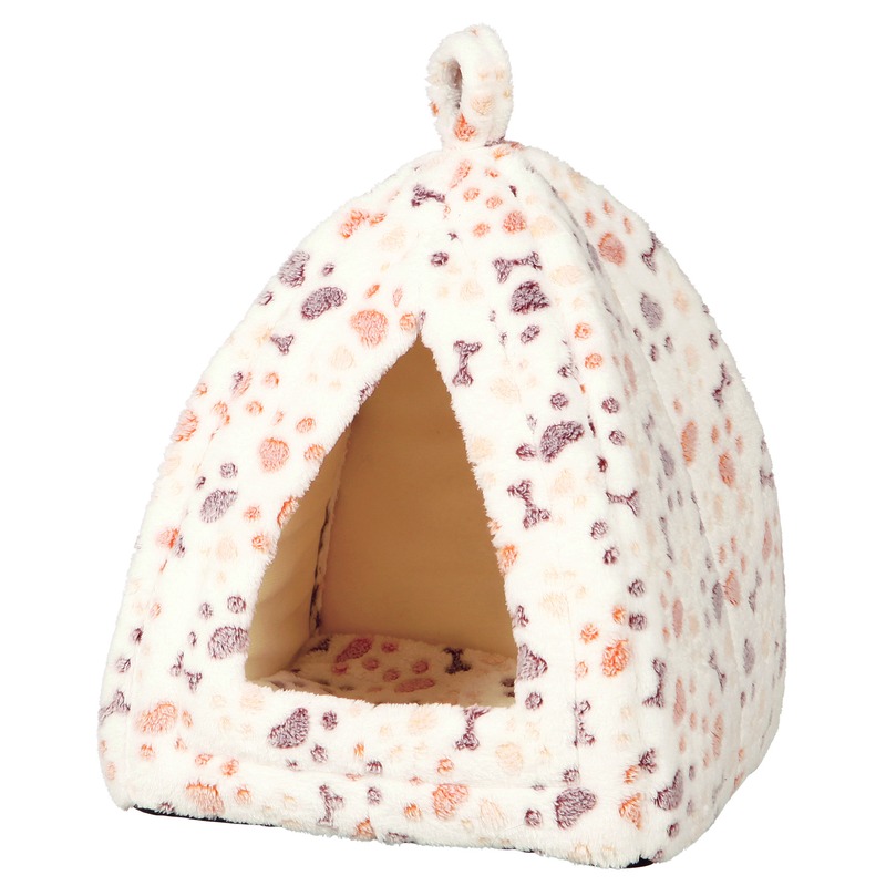 Trixie Домик-пещера Lingo, 32×32×42 см, белый/бежевый домик для кошек и собак trixie lingo размер 32x32x42см белый бежевый