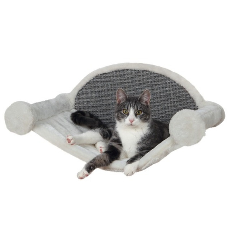 Trixie Гамак для кошек весом до 5 кг, 54×28×33 см, светло-серый гамак для кошек trixie до 5 кг 54 х 28 х 33 см светло серый