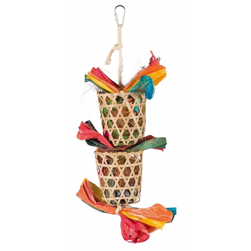 Trixie Игрушка на верёвке из натуральных материалов, 35 см trixie игрушка на верёвке деревянная разноцветная 18×35 см