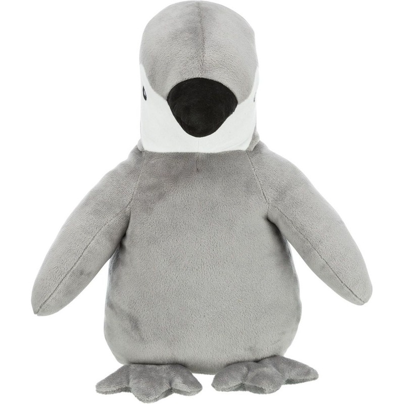 Trixie игрушка "Пингвин" для собак, плюш - 38 см для всех возрастов для всех пород Китай 1 уп. х 1 шт. х 0.11 кг, цвет серый, размер Для всех пород