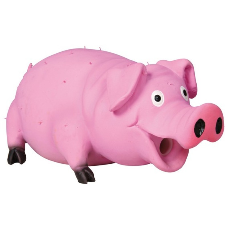 Trixie Игрушка Свинья со щетиной, 21 см, латекс цена и фото