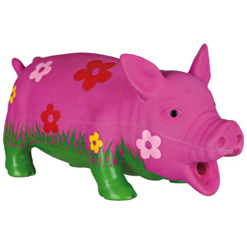 Trixie Игрушка Свинья в цветочек, 20 см, латекс