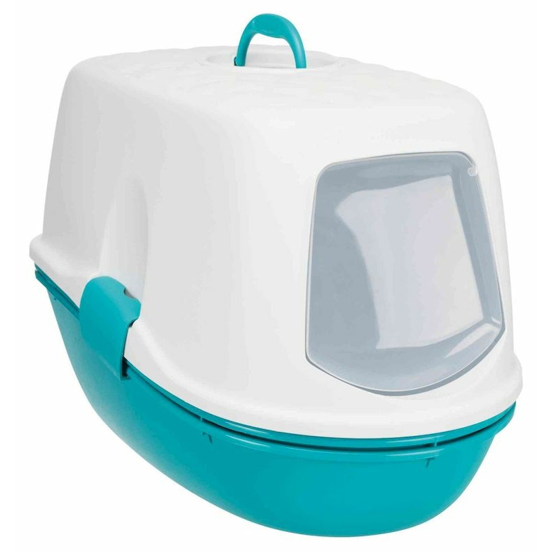 Trixie Кошачий туалет-домик Berto Top, 39×42×59 см, бирюзовый/белый trixie туалет домик vico open top 40×40×56 см бирюзовый белый
