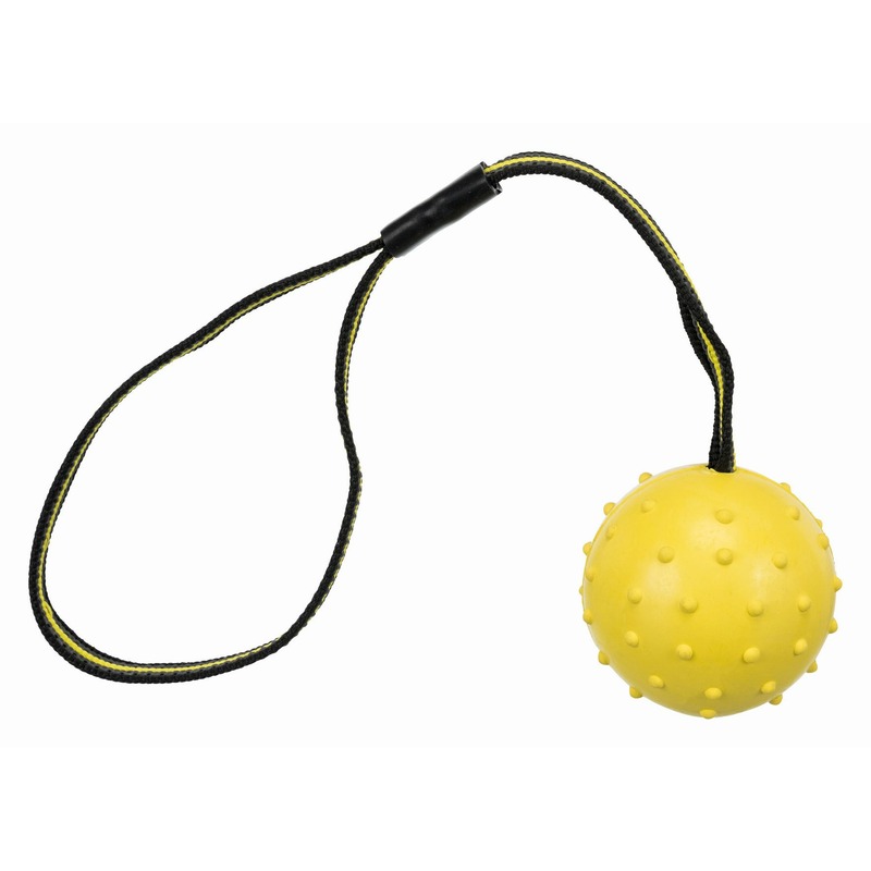 Trixie Мяч Sporting на нейлоновой верёвке, натуральный каучук, ø 6 см/35 см trixie игрушка на верёвке деревянная разноцветная 18×35 см