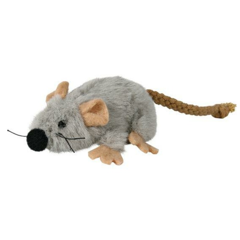 Trixie Мышь для кошек, 7 см, плюш, серый