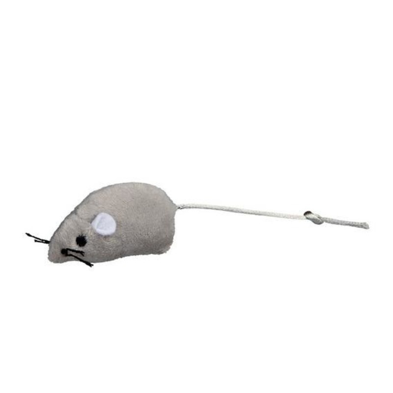 Trixie Мышка серая для кошек, 5 см игрушка мышка trixie для кошек с колокольчиком 5 см плюшевая