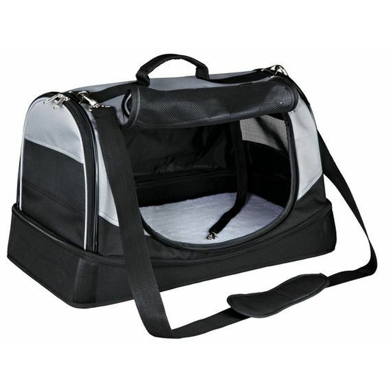 Trixie Переноска Holly, 50×30×30 см, нейлон, чёрный/серый trixie переноска рюкзак timon 34×44×30 см чёрный серый