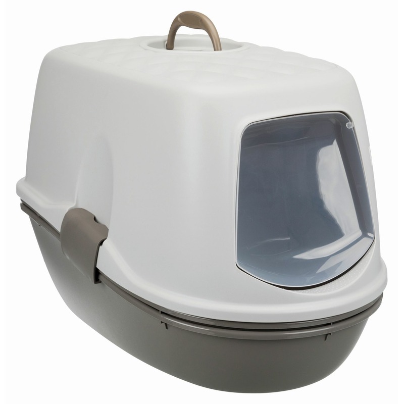 цена Trixie Туалет для кошек Berto Top с разделительной системой, 39×42×59 cм, тёмно-серый/тёмно-серый
