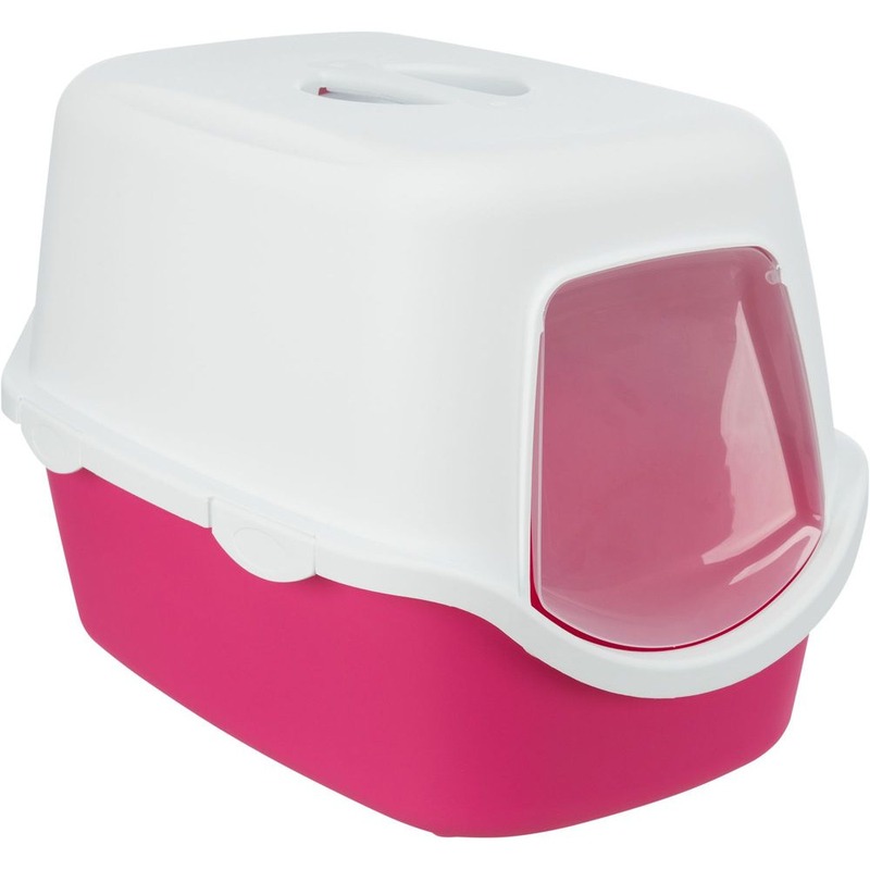 Trixie туалет-домик Vico для кошек, розовый, белый - 40 х 40 х 56 см для всех возрастов Италия 1 уп. х 1 шт. х 0.08 кг