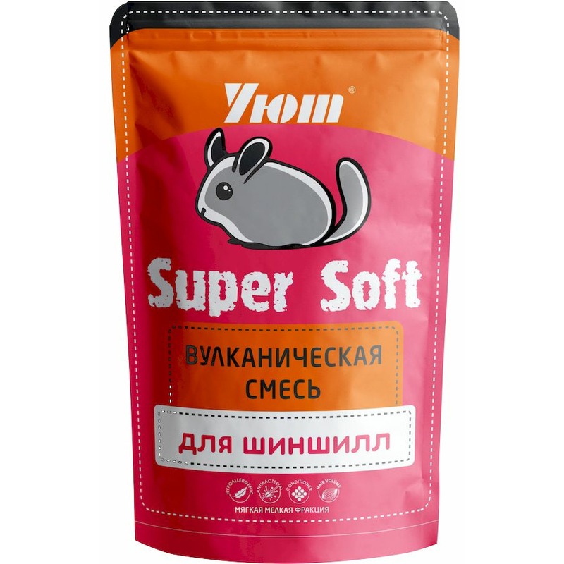 цена Уют вулканическая смесь Super Soft для взрослых шиншилл - 0,73 л