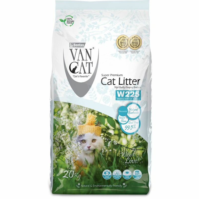Van Cat Natural наполнитель для кошек, 100% натуральный, комкующийся, без пыли, без запаха - 20 кг