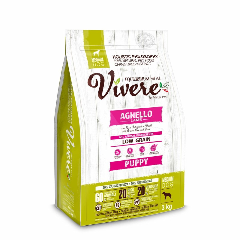 Vivere Сухой корм Vivere Medium Puppy для щенков средних пород со вкусом ягненка - 3 кг сухой корм для щенков titbit ягненок с рисом 3 кг для мелких и средних пород