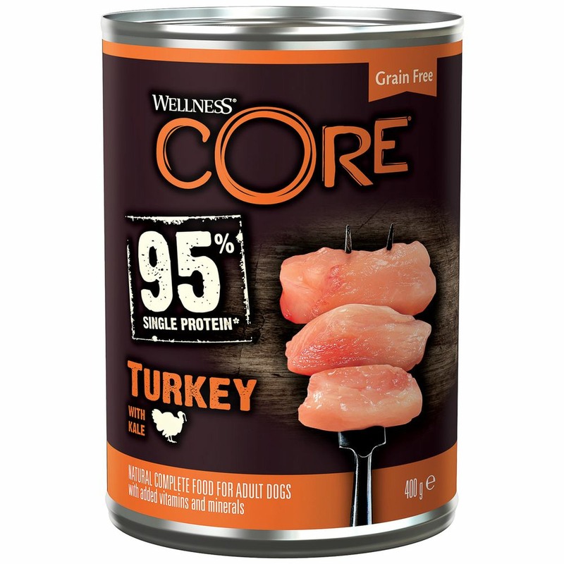 цена Сore 95 влажный корм для собак, паштет с индейкой и капустой, в консервах - 400 г