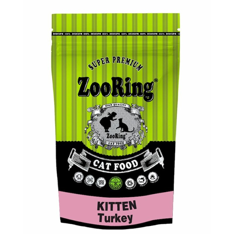 Zooring Kitten Turkey сухой корм для котят всех пород с индейкой - 1,5 кг