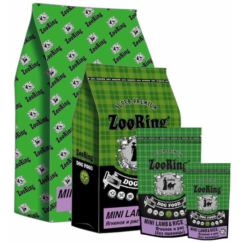 Zooring Mini Lamb&Rice сухой корм для взрослых собак мелких пород при аллергии с ягненком и рисом zooring mini lamb