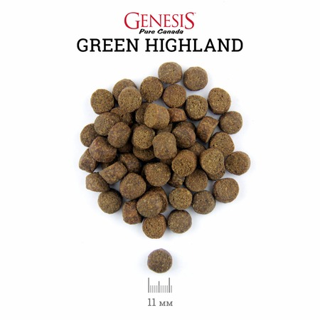 Genesis Pure Canada Green Highland Puppy для щенков, юниоров, беременных и кормящих взрослых собак всех пород с курицей, козой и ягненком Гранулы Превью