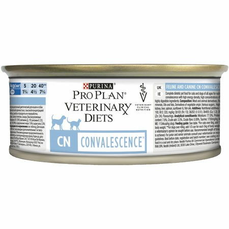Pro Plan Veterinary Diets CN Convalescence влажный диетический корм для кошек и собак всех возрастов в период восстановления, мусс - 195 г Дополнительное Превью