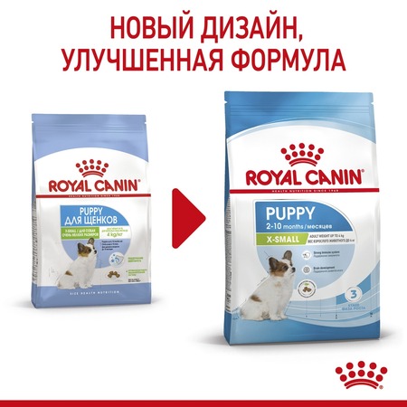 Royal Canin X-Small Puppy полнорационный сухой корм для щенков миниатюрных пород до 10 месяцев - 1,5 кг Дополнительное Превью